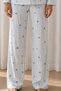 Women's Patterned Basic Winter Blue Pajama Set - 4