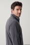 Men's Anthracite Anti-Pilling Standard Fit Full-Zip 3-Pocket Fleece Cardigan. - 6