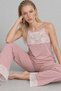 Women's Lace Relaxed Pink Pajama Set 4742 - 4