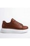 Estrella high-quality alexander lace-up men's sneakers, brown. - 3