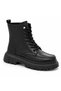 Men's Black Leather High-Top Boots, Comfortable Casual Men's Boots, Bt C8.