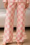Women's Patterned Basic Winter Pink Pajama Set - 4