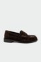 Dipsy Bitter Coffee Suede Genuine Leather Women's Loafers with Seam Detail - 3