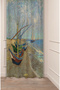 Van Gogh Saintes-Maries Seaside Fishing Boats Patterned Digital Printed (Single Wing) Background Curtain