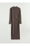 Trendy Picks from Kübra Butik: Drapey Roba-Neck Ruched Dress - 8