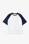 Crupt Oversize Navy Blue Raglan White Men's T-Shirt - 7
