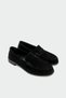 Dipsy Black Suede Genuine Leather Women's Loafers with Seam Detail - 3