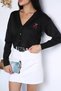 Women's embroidered knit cardigan - 3