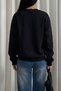 Women's Bow Embroidered Embellished Sweatshirt - 5