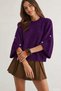 Gülseli Crew Neck Knit Sweater with Button Detail.