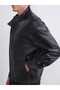 From UZG STORE: A Relaxed-Fit, Tailored, Stand-Up Collar, Men’s Leather-Look Jacket for Style-Conscious Men - 6