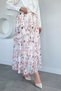 Patterned Chiffon Hijab Skirt with Elastic Waist - 5