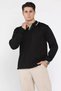 Men's Polo Neck Self-Stripe Patterned Knitwear Sweater - 2