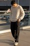 Men's Crew Neck Knitted Sweater - 3