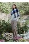 Square Patterned Scarf Shoulder Shawl 140X140 cm - 7