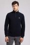 Westorn men's stand-up collar sweatshirt, navy blue. - 2