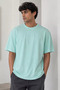 Men's Crew Neck Embossed Printed T-Shirt - 6