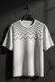 Men's Zigzag Patterned Crew Neck T-Shirt - 3