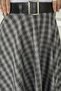 Plaid Patterned Hijab Skirt with Belt Accessories - 6