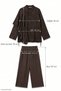 Ethnic Patterned Tunic Bitter Brown Set - 6