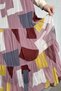 Patterned Chiffon Hijab Skirt with Elastic Waist - 5