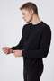 Newdwade men's crew neck sweatshirt black - 3