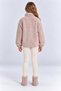 Girls' Detailed Plush Jacket with Zip Detail, Soft-Textured Design, and Mock Neck—Winter Cardigan Ak4176 - 4