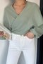 Women's Bat Sleeve Front Tie Blouse - 3