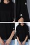 Gülseli Crew Neck Knit Sweater with Button Detail. - 6