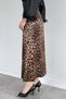 Women's Leopard Patterned Satin Skirt - 4