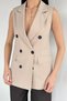 Women's Double-Breasted Collared Lined Vest - 2