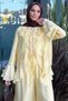 Elastic Waist Pants, Ruffled Jacket, Hijab, Two-Piece Set - 5