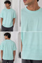Men's Crew Neck Embossed Printed T-Shirt - 3