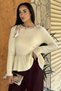 Gülseli Women's Knit Blouse with Scarf Accessory - 4