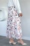 Patterned Chiffon Hijab Skirt with Elastic Waist - 6