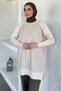 Gülseli Side Zipper Detailed Crew Neck Hijab Tunic - 3