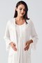 Ecru Viscous Maternity Dressing Gown Nightwear Set - 12401 - 5