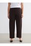 LCW EVERYDAY Brown Raschel Solid Loose & Oversized Wide-Leg Women's Pants—The ALITA CITY Difference - 6