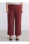 Women's Textured Wide-Leg Pants with a Waistband - 7