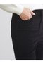 LCWAIKIKI Classic Black Velvet Straight-Leg & Slim-Fit Flared Women's Pants, Featuring the ALITA CITY Touch - 3