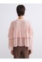Trendy Picks from Kübra Butik: Tie-Detail Chiffon Ruffled Blouse - 5