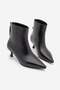 Women's Pointed Toe, Slim-Leg, High-Heeled, Zip-Up Boots by Derlis, Black - 5