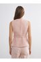 Trendy Picks from Kübra Butik: Women's Tweed Vest with a Stand-Up Collar - 7