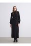 Trendy Picks from Kübra Butik: Straight-Cut, Mock Neck Knit Dress with Yoke Detail - 2