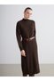LCW Comfort Brown Knit Dress, Featuring the ALITA CITY Touch - 2