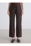 Women's Textured Muslin Pants with a Waist Cord - 5