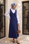 Long Jile with Shoulder Straps - Dark Blue - 4