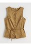 I Zero Roba Collar Women's Suede-Look Simple Vest from Freezen Store - 7