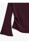 Cotton Draped Asymmetrical Cut Long Bell-Sleeve T-Shirt - 6
