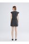 Trendy Picks from Kübra Butik: V-Neck, Waist-Defining, Belted Mini Dress - 5